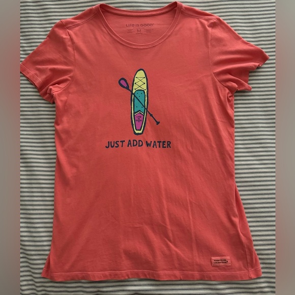 Life Is Good Crusher-Lite short-sleeve tee, womens medium, orange - Picture 1 of 5